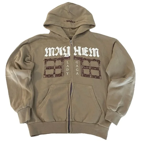 Lady Gaga | Shirts | Lady Gaga Opera Haus Hoodie M Beige Full Zip